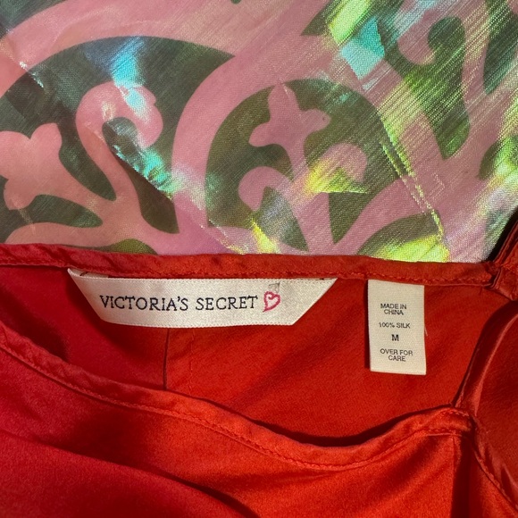 Vintage Victoria’s Secret Red Silk Nightie Slip Dress - Picture 5 of 6